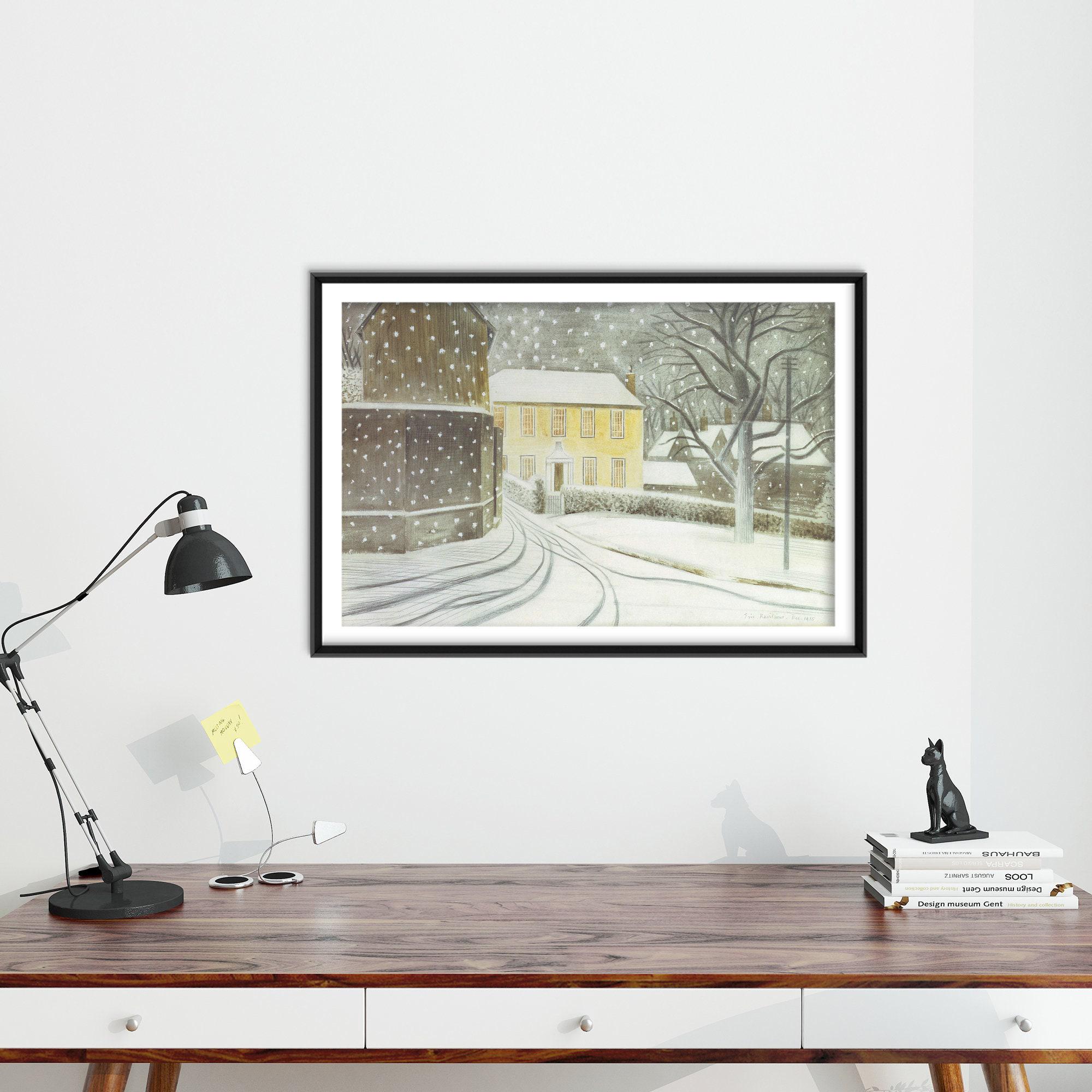 Eric Ravilious Snow Scene Eric Ravilious - Halstead Road in Snow (1935) - Classic Painting Photo ...