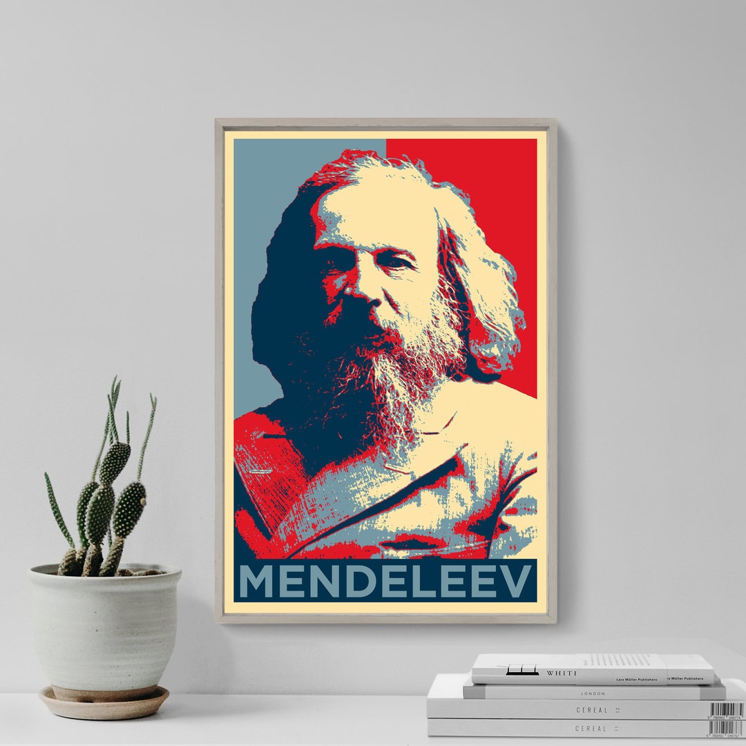 Dmitri Mendeleev Original Art Print - Photo Poster Gift Wall Home Decor ...