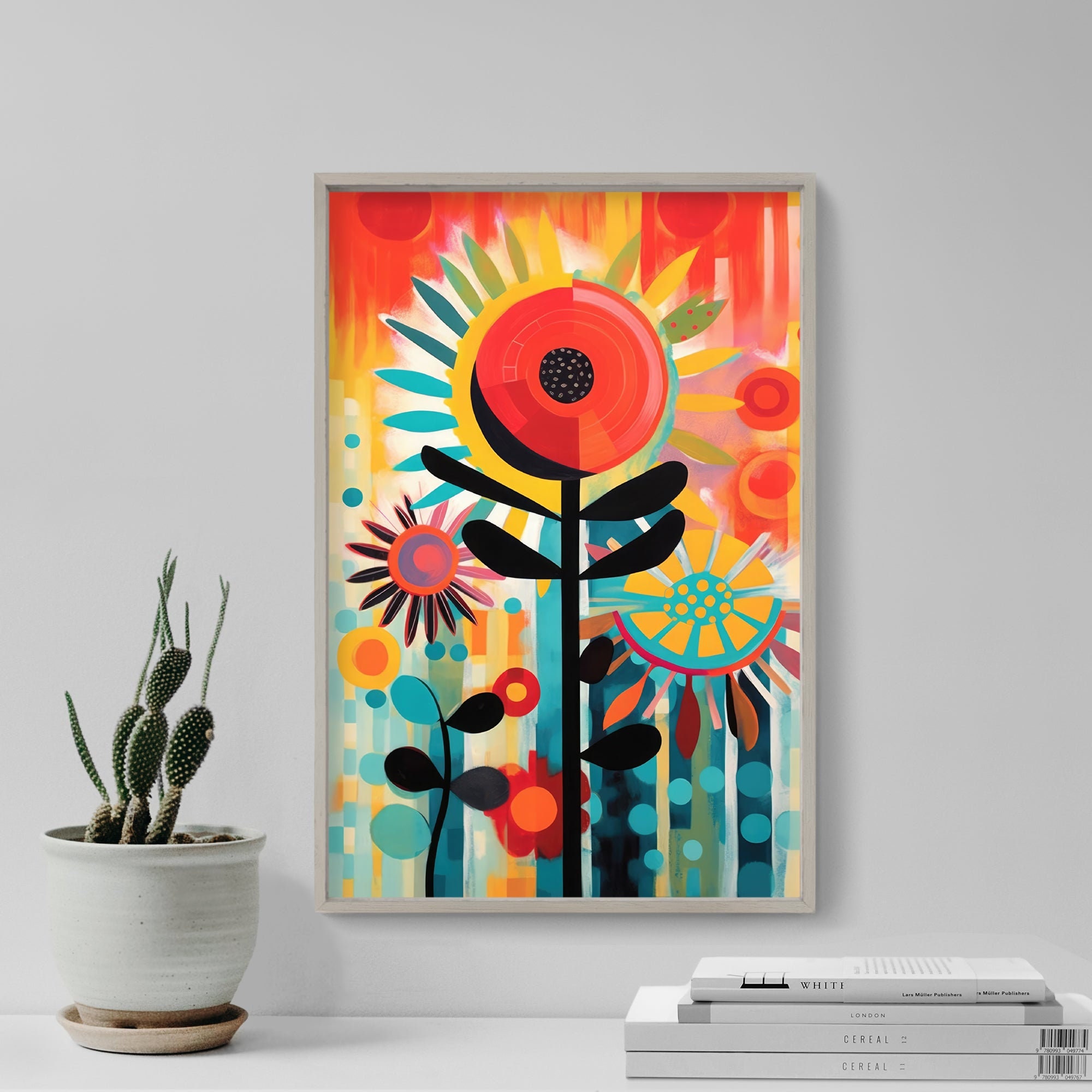 Summer Flower Museum Print 1 Etsy - Quality Abstract Poster Wall Bright Giclee Painting Art Home Décor