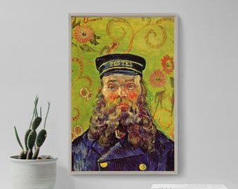Vincent Van Gogh - Portrait of the Postman Joseph Roulin 2 (1889) - Classic Painting Photo Poster Print Art Gift Wall Home Decor Post Man