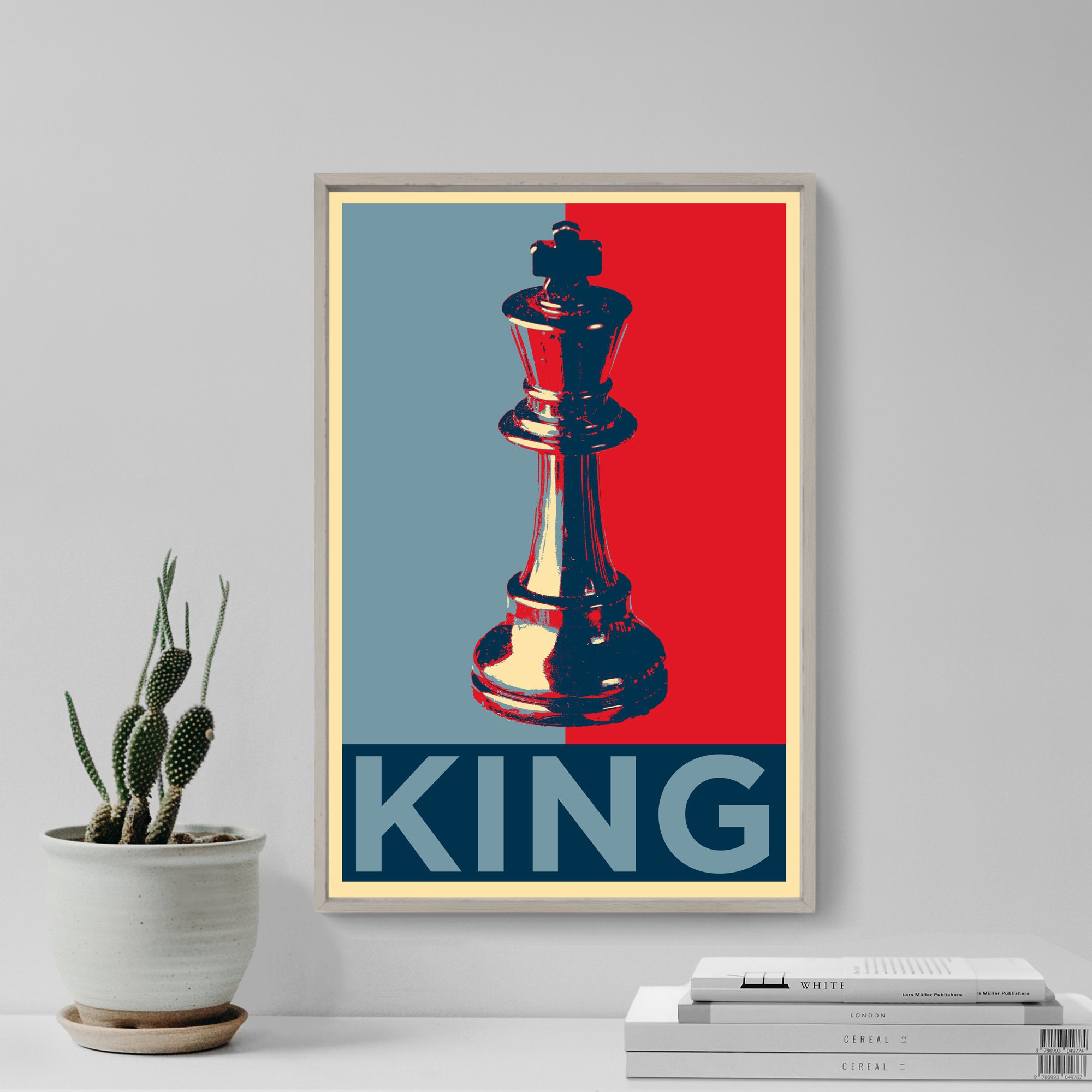 VINTAGE CHESS POSTER Game of Kings Quote Poster Black and -  Australia