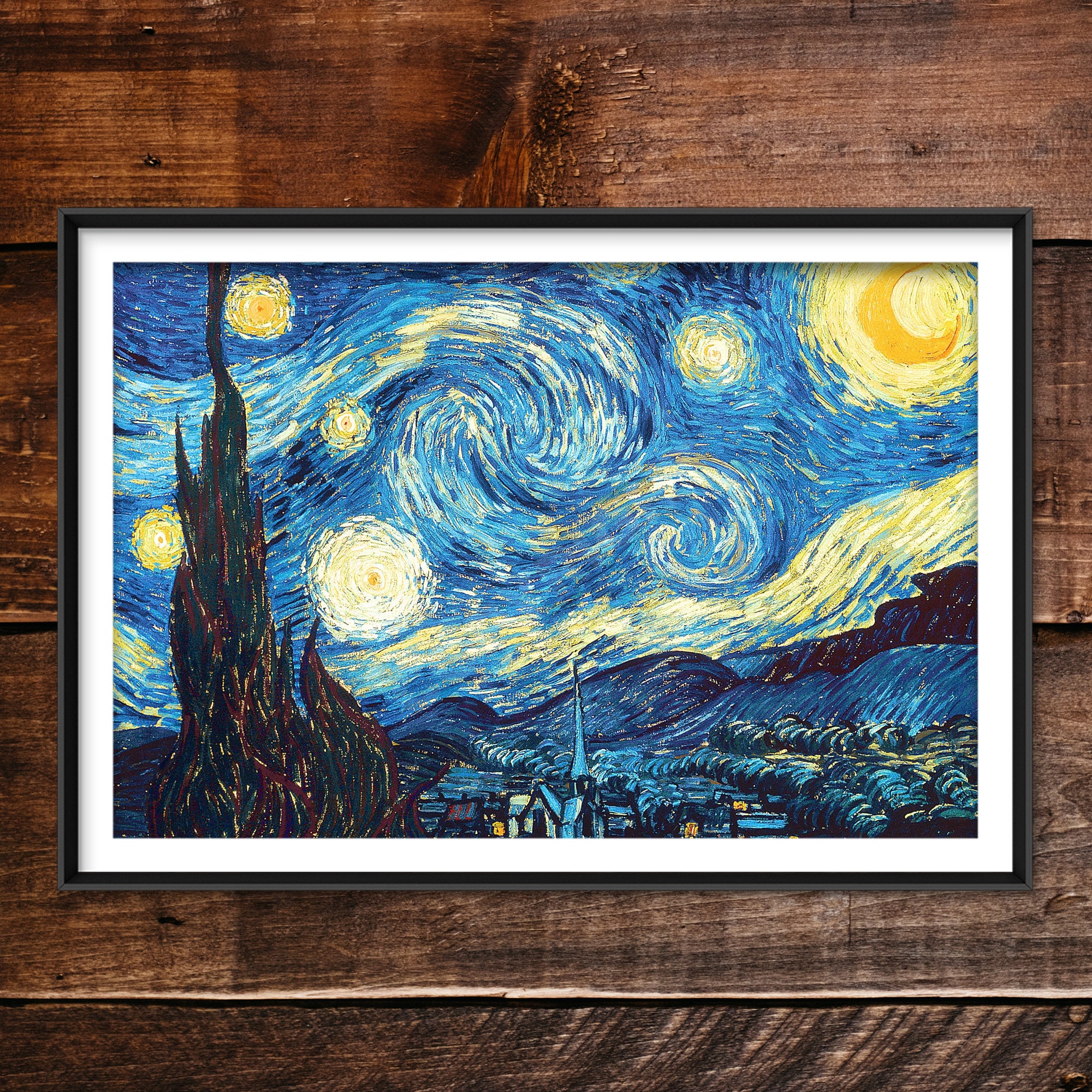 Vincent Van Gogh Starry Starry Night 1889 Art Print | Etsy UK