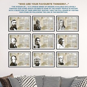 The Wisdom of Epicurus - Original Art Print Featuring His Greatest Quotes - Photo Poster Gift Poet Philosophy Greek Philosopher image 9