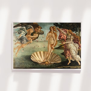 Sandro Botticelli - The Birth of Venus (1484) - Reproduction of a Classic Painting - Photo Poster Print Art Gift image 1