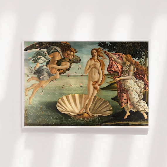 Sandro Botticelli - The Birth of Venus (1484) - Reproduction of a Classic Painting - Photo Poster Print Art Gift
