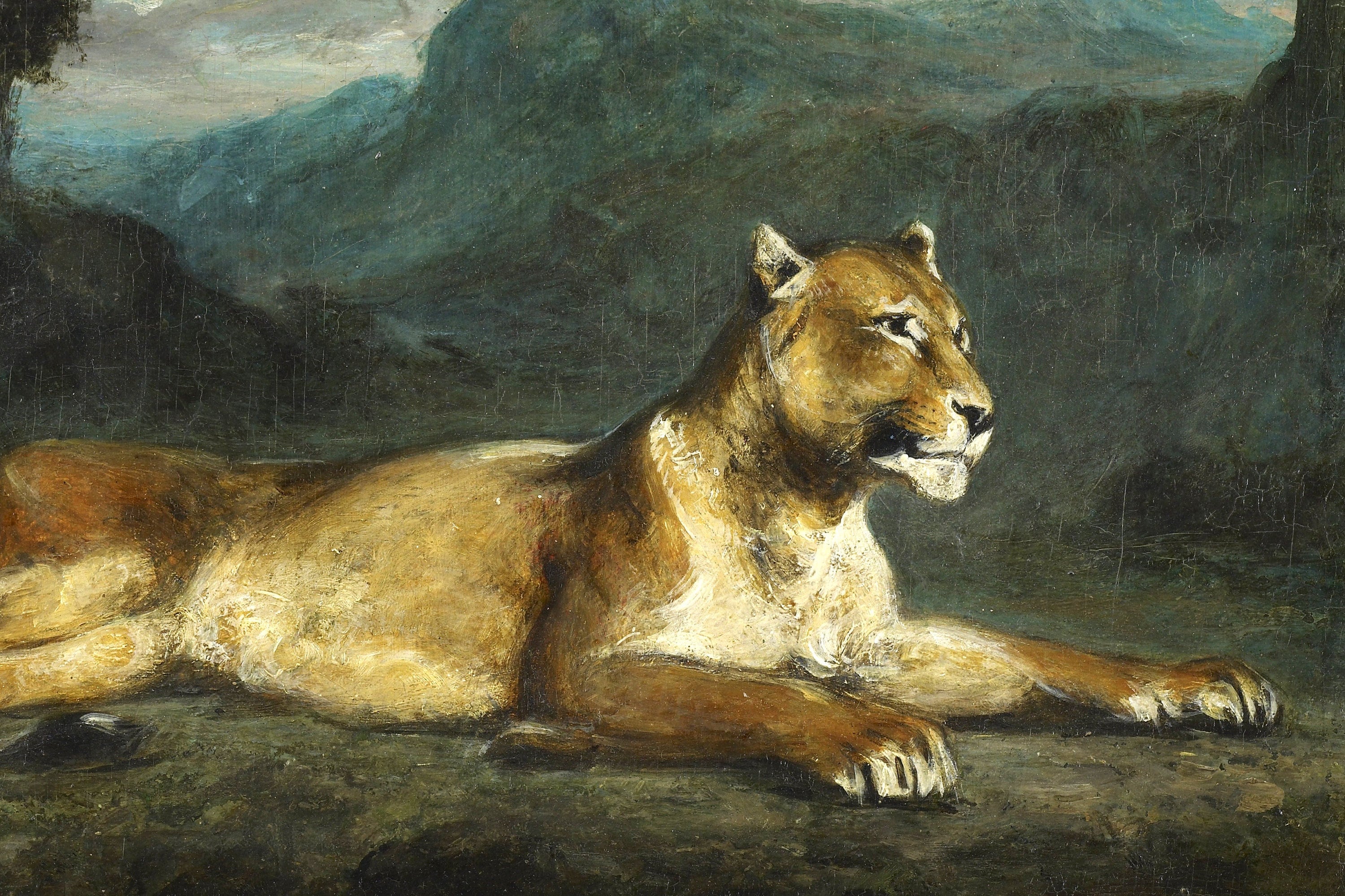 す*ず様 「 幸福のライオン 」｜絵画 原画 抽象画 絵 動物画