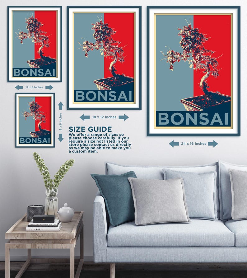 Bonsai Tree - Hope - Original Art Print Poster Photo Gift Wall Decor - Gardening Gardener Plant image 5