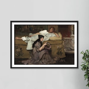Lawrence Alma-Tadema - Glaucus and Nydia (1867) - Classic Painting Photo Poster Print Art Gift Wall Décor Museum Giclee