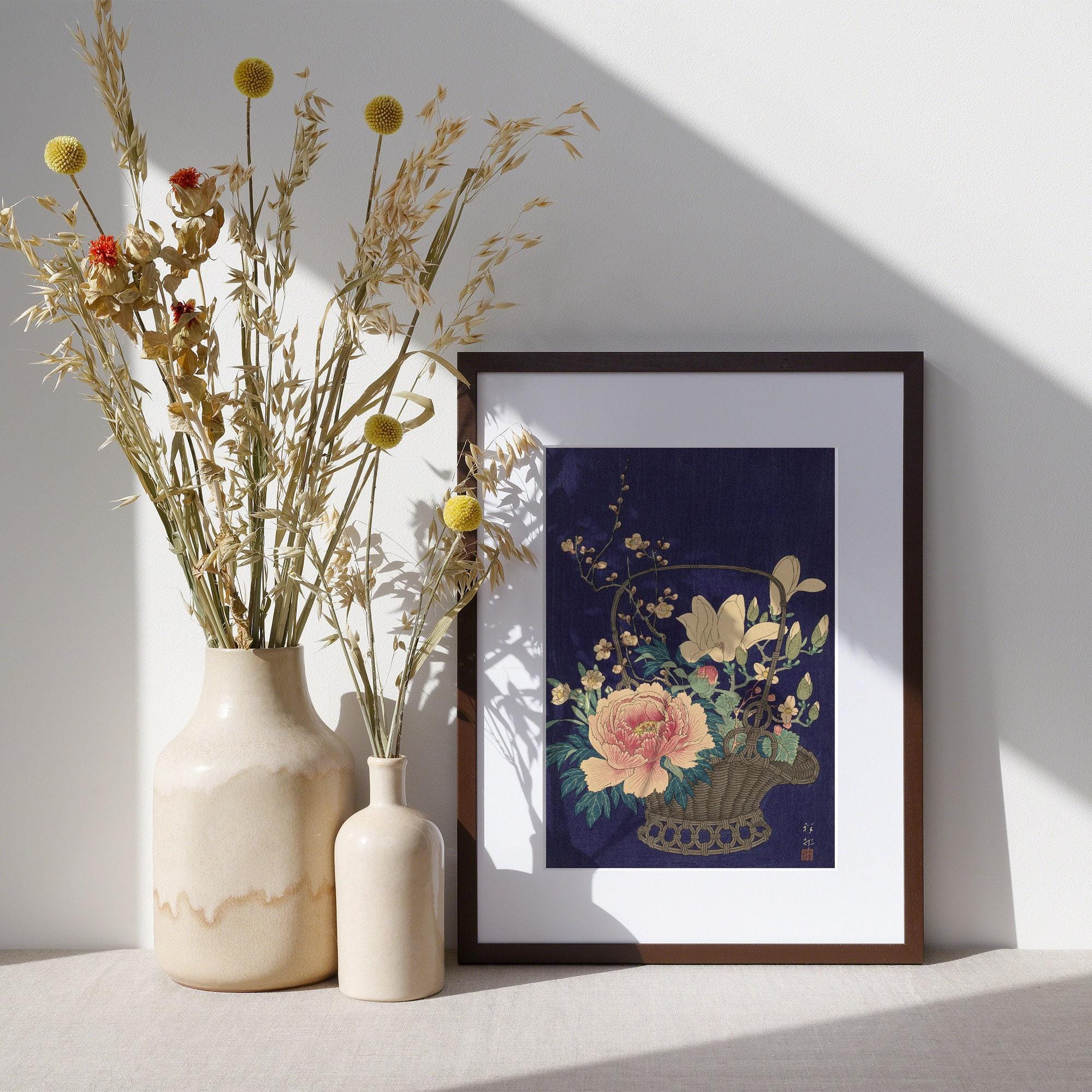 Ohara Koson - Flowers in a Basket (1932) - Painting Photo Poster Print ...
