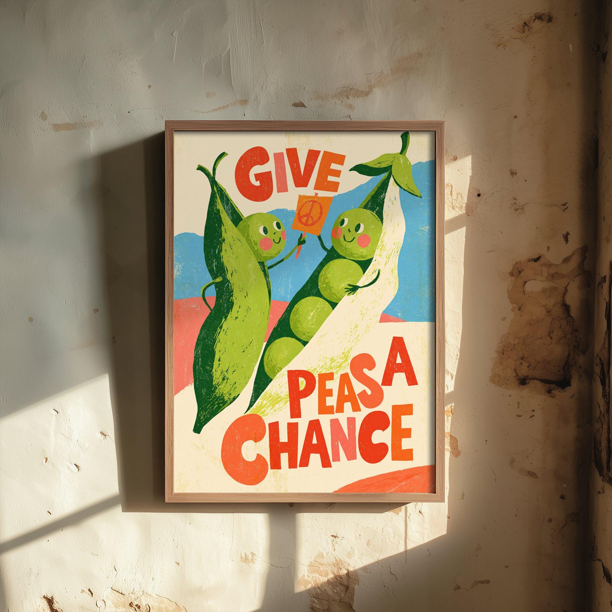 Give Peace a Chance Poster - Etsy
