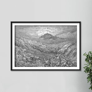 Gustave Dore - The Egyptians Drown in the Sea (1866) - Drawing Photo Poster Print Art Gift Museum Gallery Giclee Bible