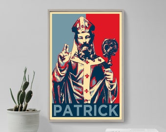 Saint Patrick - Original Art Print Poster Photo Gift Wall Decor Hope Apostle of Ireland Patron