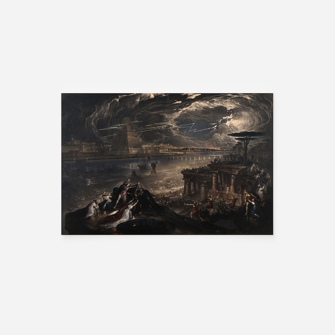 John Martin - the Fall of Babylon (1819) - Art Print Poster Painting ...