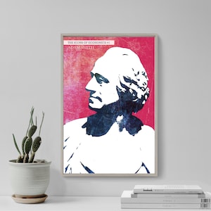 Adam Smith - Ekonomins ikoner #1 - Konsttryck Poster Vägg Heminredning Ekonomi Gåva Ekonom - Nationernas rikedom Poster bild 1