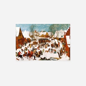 Pieter Bruegel The Elder - Massacre of The Innocents (1530) - Art Print Poster Painting - Museum Quality Giclee Home Wall Décor