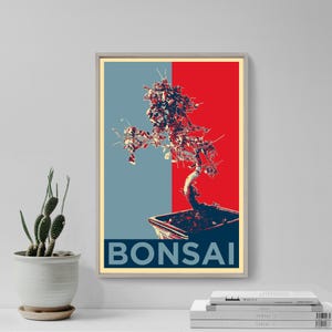 Bonsai Tree - Hope - Original Art Print Poster Photo Gift Wall Decor - Gardening Gardener Plant image 1