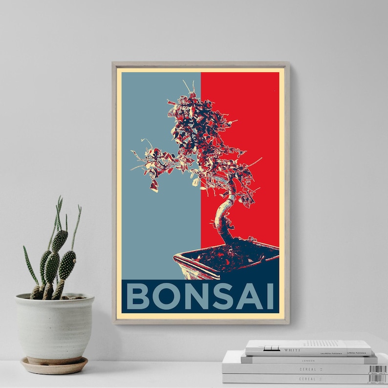 Bonsai Tree - Hope - Original Art Print Poster Photo Gift Wall Decor - Gardening Gardener Plant image 1