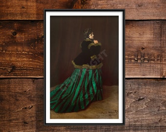 Claude Monet - Camille the Woman in the Green Dress (1866) - Classic Painting Poster Print Art Gift, French Impressionist Impressionism - Etsy Claude Monet - Camille the Woman in the Green Dress (1866) - Classic Painting Poster Print Art Gift, French Impressionist Impressionism - Etsy