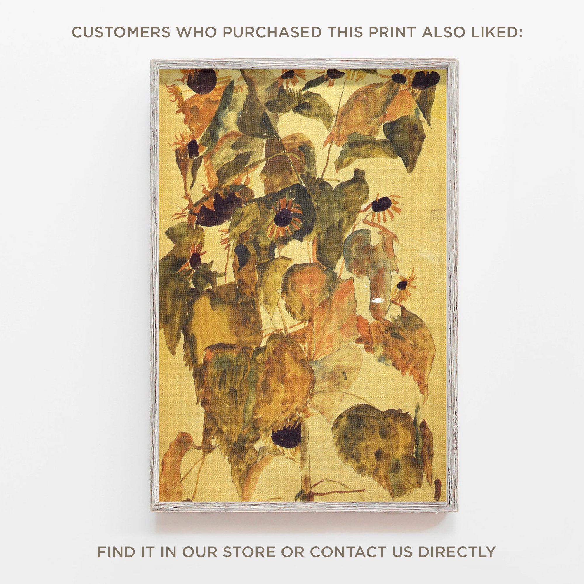 エゴン・シーレ - 秋の木、空気を揺らす / 冬の木（1912年