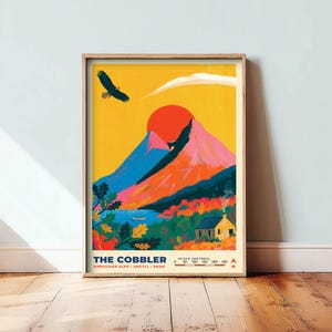 The Cobbler Travel Poster - Arrochar Alps Art Print - Bold Mountain Painting - Argyll Scotland Wall Art 2/3