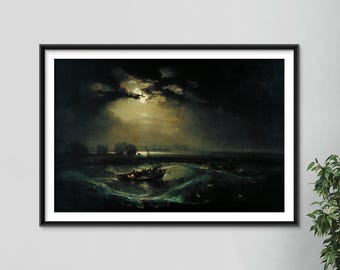 ウィリアム・ターナー - 海上の漁師たち (1796) - 絵画写真ポスター