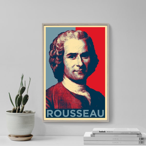 Jean Jacques Rousseau Original Art Print - Photo Poster Gift Decor Philosophy Philosopher