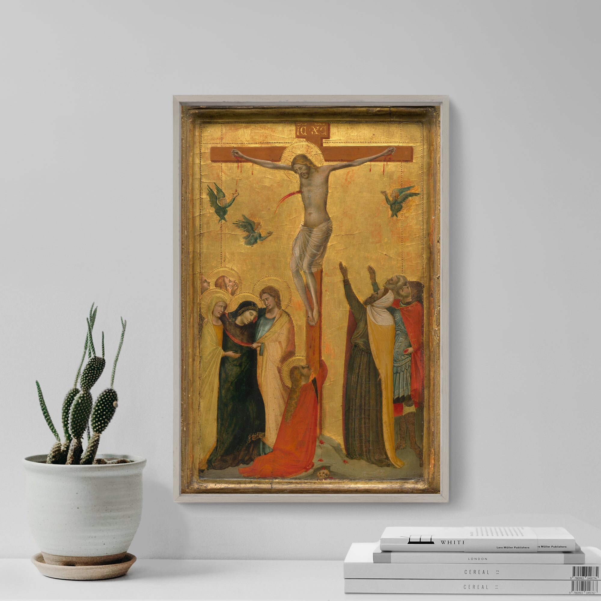 Bernardo Daddi - the Crucifixion (1320) - Art Print Poster