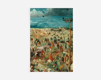 Pieter Bruegel The Elder - The Procession to Calvary (1564) Triptych - 3 of 3 - Art Print Poster Painting - Giclee Home Wall Décor