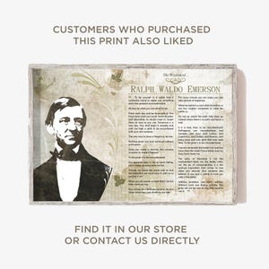 RALPH WALDO EMERSON Typographic Poster - Original Art Print Photo Gift Wall Decor Home Decor Common Sense Self Reliance Bild 9