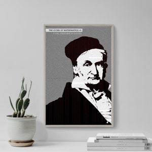 Carl Friedrich Gauss - The Icons of Mathematics #3 - Art Print Poster Wall Home Decor Economics Gift Maths Mathematician Physics Student