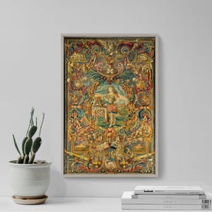 Charles le Brun - Seasons and Elements - Fire (1683) Print 2/4 - Classic Painting Photo Poster Print Art Gift Home Wall Decor - Murial