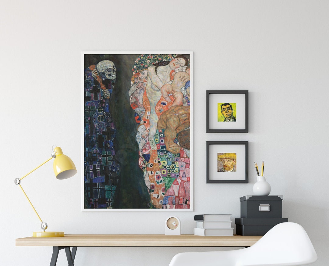 Gustav Klimt Reproduction of a Classic Painting - Death and Life (1910 ...