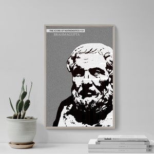 Brahmagupta - The Icons of Mathematics #18 - Art Print Poster Wall Home Decor Economics Gift Maths Mathematician Physics Student