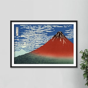 Katsushika Hokusai - Fine Wind Clear Morning (1830) - Painting Photo Poster Print Art Gift Japanese Japan Thirty Six Views Mount Fuji