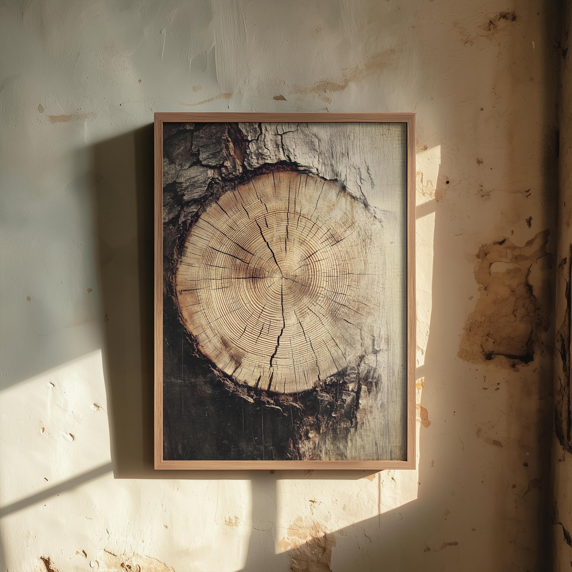 Tree Rings Stumps Painting V2 - Natural Pattern Art Print - Photo ...