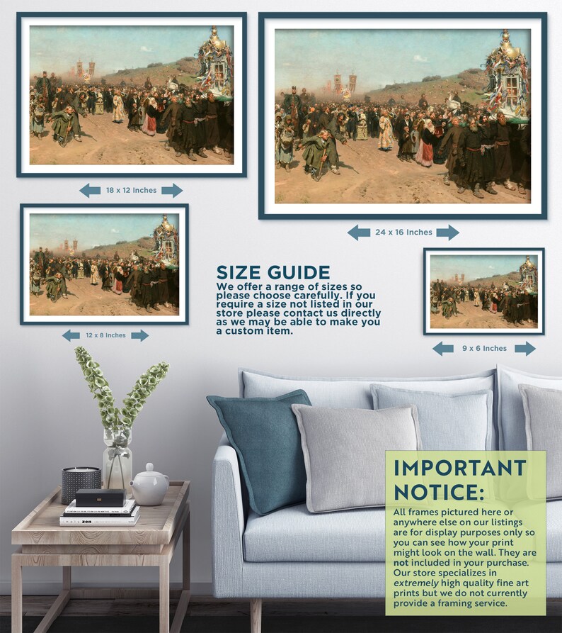 Ilya Repin Religious Procession in Kursk Province 1883 - Etsy UK