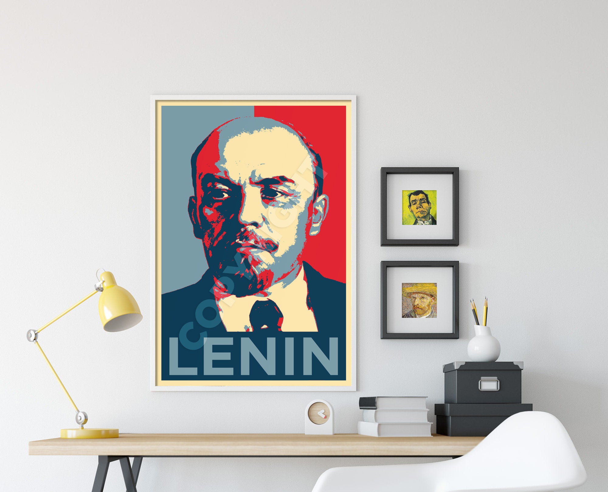 Vladimir Lenin Original Art Print - Photo Poster Gift Hope Parody