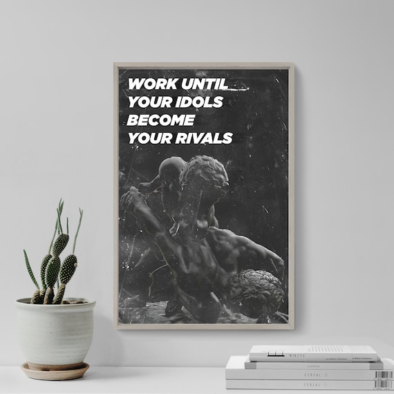 Wrestling Motivation 02 /"Work until.../" Poster Art Print Motivational
