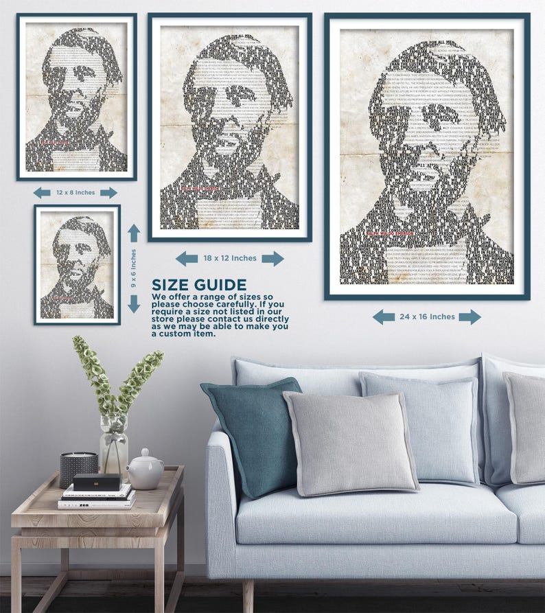 RALPH WALDO EMERSON Typographic Poster - Original Art Print Photo Gift Wall Decor Home Decor Common Sense Self Reliance Bild 5