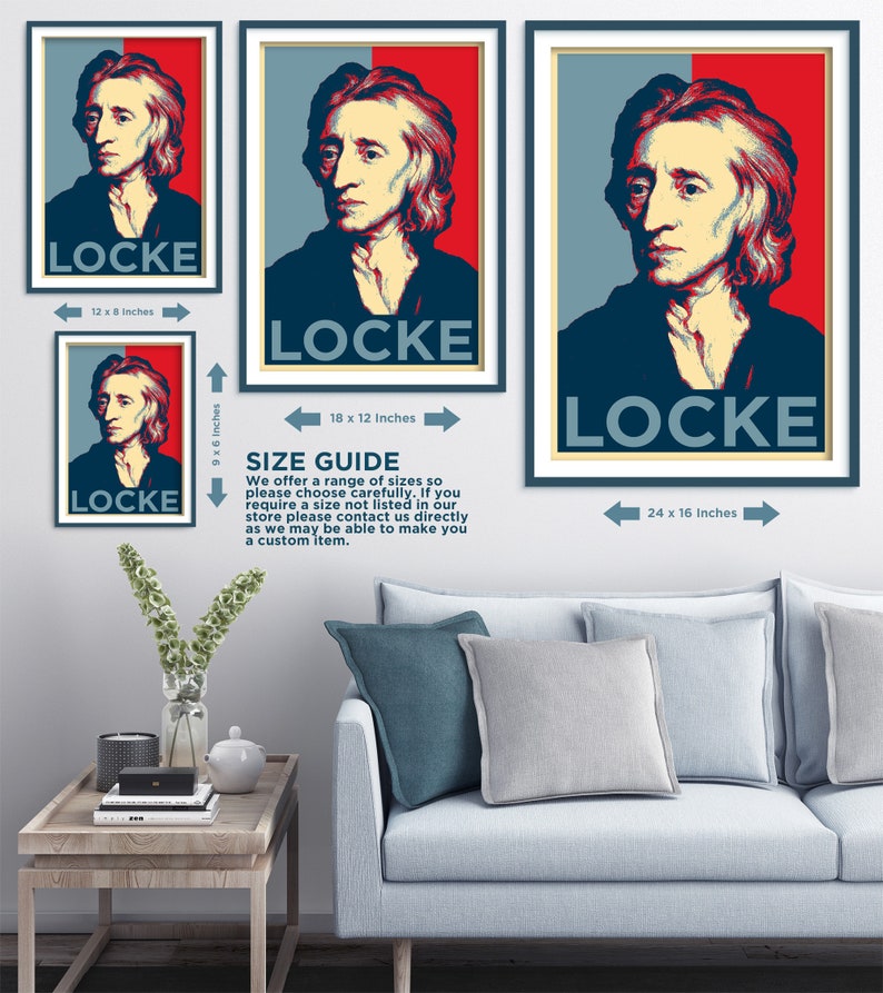 John Locke Original Art Print Photo Poster Gift Wall Decor Hope Portrait Philosophy FRS Physician Enlightenment Philosopher image 4