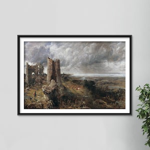 John Constable - Hadleigh Castle (1829) - Reproduction of a Classic Painting - Photo Poster Print Art Gift Landscape Painter Ruins