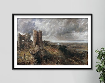 John Constable - Hadleigh Castle (1829) - Reproduction of a Classic Painting - Photo Poster Print Art Gift Landscape Painter Ruins