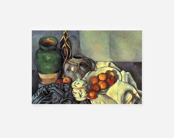 Paul Cézanne - Still Life with Apples (1894) - Reproduction of a Classic Painting - Photo Poster Print Art Gift - Cezanne Apples Pears