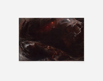 John Martin - The Deluge (1834) - Art Print Poster Painting - Museum Quality Giclee Home Wall Décor