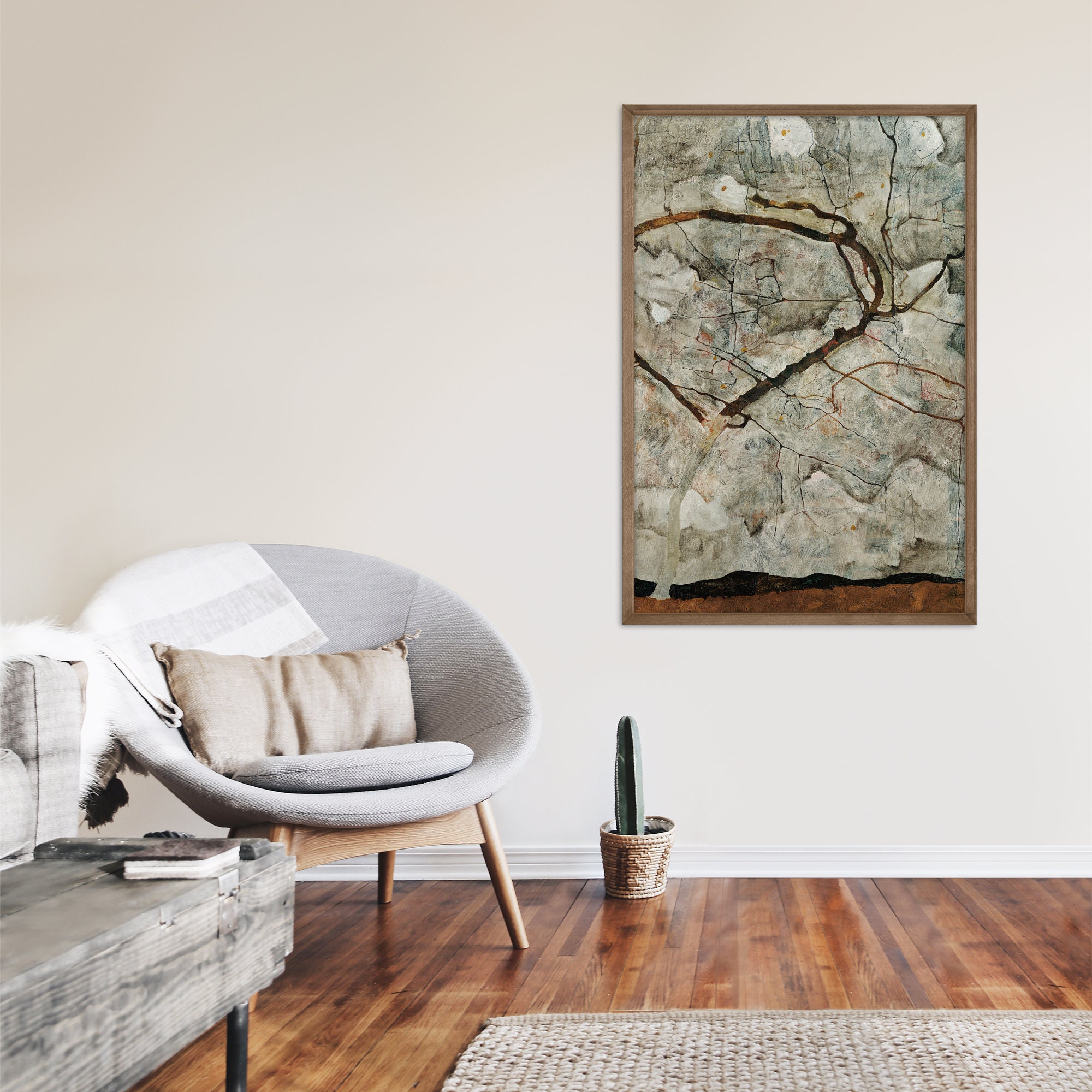 エゴン・シーレ - 秋の木、空気を揺らす / 冬の木（1912年