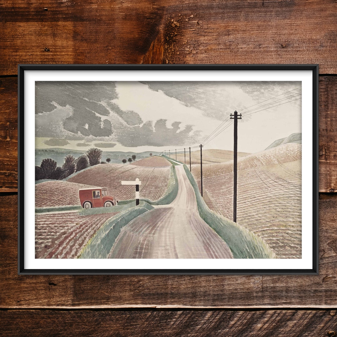 Eric Ravilious - Wiltshire Landscape (1937) - Classic Painting Photo ...