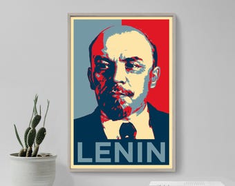 Vladimir Lenin Original Art Print - Photo Poster Gift Hope Parody