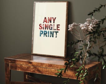 Any Single Print of Your Choice - Art Print Poster Painting - Giclee Home Wall Décor