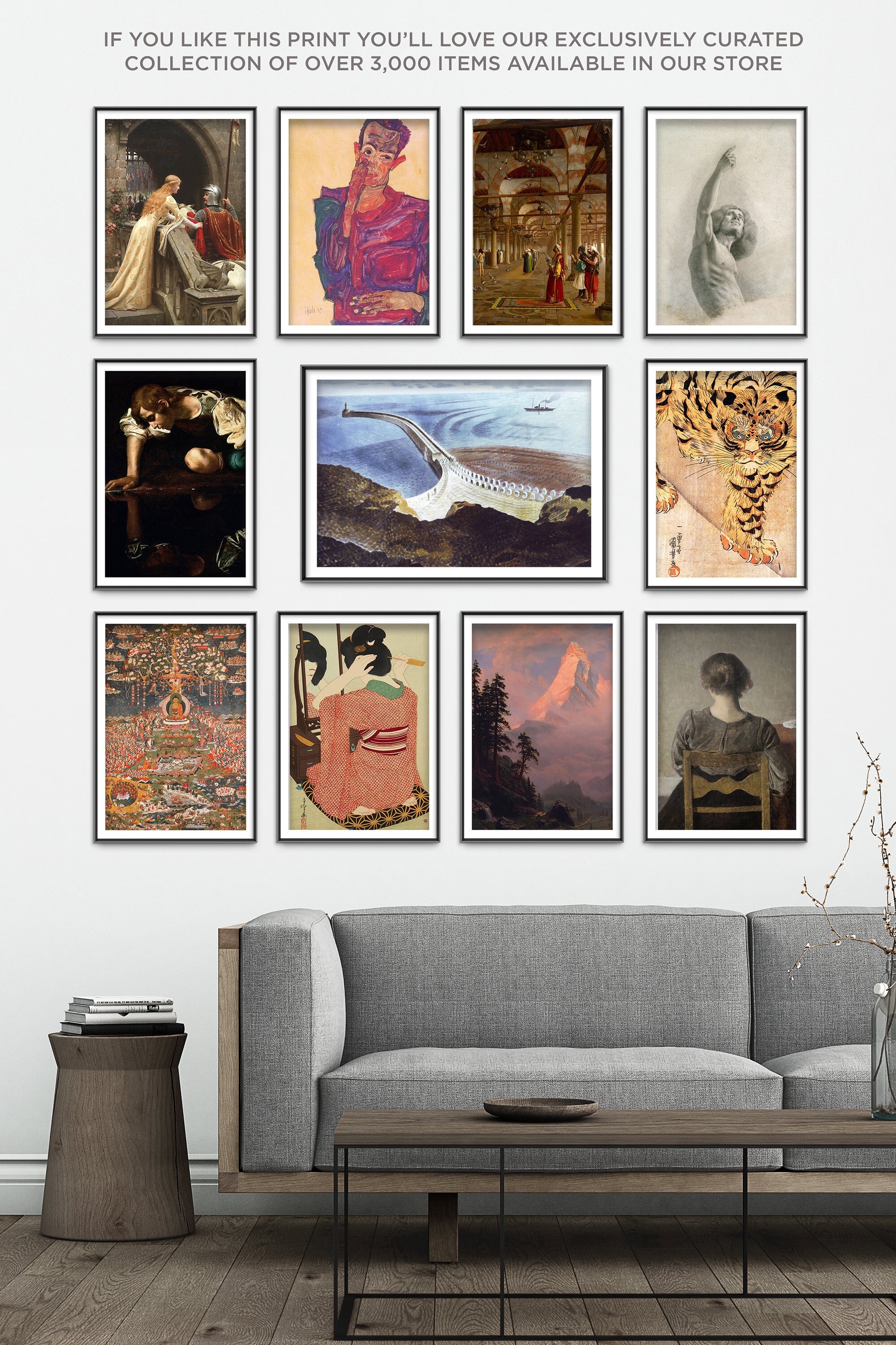 Eric Ravilious - Downs in Winter (1935) - Classic Painting Photo Poster ...