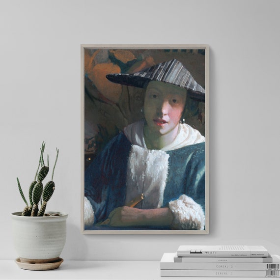 Johannes Vermeer Meisje met een fluit 1670 Klassiek - Etsy België